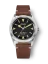 Stříbrné pánské hodinky Nivada Grenchen s koženým páskem Super Antarctic 32024A 38MM Automatic