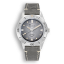Męski srebrny zegarek Squale ze skórzanym paskiem Super-Squale Sunray Grey Leather - Silver 38MM Automatic