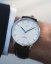 Relógio About Vintage de prata para homem com cinto de couro genuíno Vintage Steel / White 1969 41MM