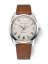 Męski srebrny zegarek Nivada Grenchen ze skórzanym paskiem Antarctic 35004M16 35MM