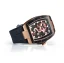 Men's black Nsquare Watch with rubber strap Dragon Overloed Gold / Black 44MM Automatic