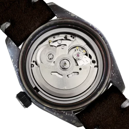 Men's silver Out Of Order Watch with leather strap After 8 GMT 40MM Automatic
