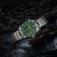 Męski srebrny zegarek Davosa ze stalowym paskiem Argonautic BG - Silver/Green 43MM Automatic