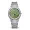 Muški srebrni sat Valuchi Watches s čeličnim remenom Lunar Calendar - Silver Green Automatic 40MM