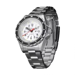 Montre Marathon Watches pour homme de couleur argent avec bracelet en acier Arctic Edition Medium Diver's Automatic 36MM