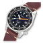 Montre Squale pour homme en couleur argent avec bracelet en cuir 1521 Classic Leather - Silver 42MM Automatic