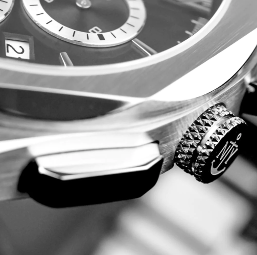 Stříbrné pánské hodinky NYI Watches s ocelovým páskem Fulton 2.0 - Silver 42MM