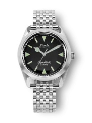 Męski srebrny zegarek Nivada Grenchen ze stalowym paskiem Super Antarctic 32026A12 38MM Automatic