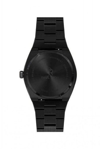 Μαύρο Paul Rich ρολόι ανδρών με ιμάντα από χάλυβα Star Dust - Black 45MM