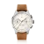 Relógio About Vintage de prata para homem com cinto de couro genuíno 1934 Telechron / White 42 MM