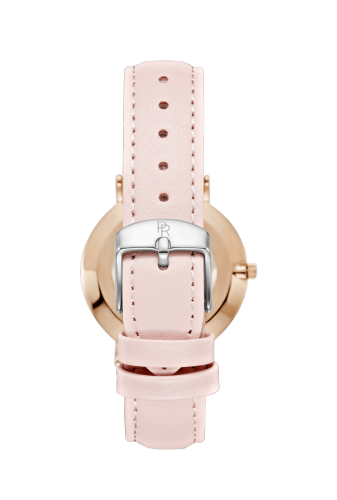 Ladies gold Paul Rich watch with genuine leather strap - Pink Leather
