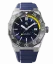 Relógio Paul Rich prata para homens com pulseira de borracha Aquacarbon Pro Horizon Blue - Aventurine 43MM