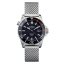 Relógio Davosa de prata para homem com pulseira de aço Argonautic Lumis Mesh - Silver/Red 43MM Automatic