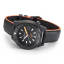 Čierne pánske hodinky Squale s pogumovanou kožou T-183 Forged Carbon Orange - Black 42MM Automatic