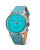 Men's silver Undone Watch with leather strap Urban Stellar Tiff Blue 40MM