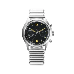 Relógio Praesidus prata para homens com pulseira de aço PAC-76 Bonklip 38MM