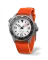 Herrenuhr aus Silber Undone Watches mit Gummiband AquaLume Orange 43MM Automatic