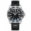 Men's silver Phoibos Watches watch with rubber strap Levithan PY032C DLC 500M - Automatic 45MM