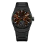 Men's black Aisiondesign Watches with steel Tourbillon - Lumed Forged Carbon Fiber Dial - Orange 41MM