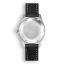 Męski srebrny zegarek Squale z gumowaną skórą Super-Squale Arabic Numerals Black Leather - Silver 38MM Automatic