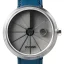 Men's silver 22Designstudio Watches watch with leather strap 4D Concrete Harbour Edition 44MM