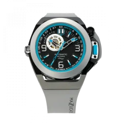 Men's Mazzucato black watch with rubber strap RIM Scuba Black / Silver - 48MM Automatic