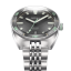 Męski srebrny zegarek Circula Watches ze stalowym paskiem AquaSport II -  Black 40MM Automatic