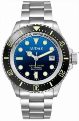 Montre Audaz Watches pour homme en argent avec bracelet en acier Abyss Diver ADZ-3010-04 - Automatic 44MM