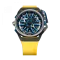 Czarny męski zegarek Mazzucato z gumowym paskiem Rim Sport Black / Yellow - 48MM Automatic