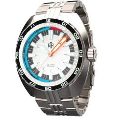 Men's silver NTH watch with steel strap DevilRay No Date - Silver / White Automatic 43MM