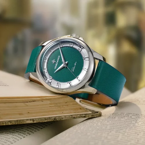 Venezianico men's silver watch with a leather strap Redentore Salicornia 1121513 36MM