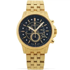 Orologio da uomo Louis XVI in colore oro con cinturino in acciaio Frosted Aramis 1056 - Gold 43MM