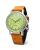 Relógio Undone Watches prata para homem com pulseira de couro Vintage Pistachio Crisp 40MM