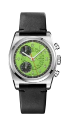 Relógio Cimier pulseira de prata com pulseira de couro para homens 711 HERITAGE CHRONOGRAPH POP LIME GREEN 39,5MM Automatic