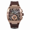 Zlaté pánske hodinky Ralph Christian s gumovým pásikom The Intrepid Sport - Gilded Brown 42,5MM