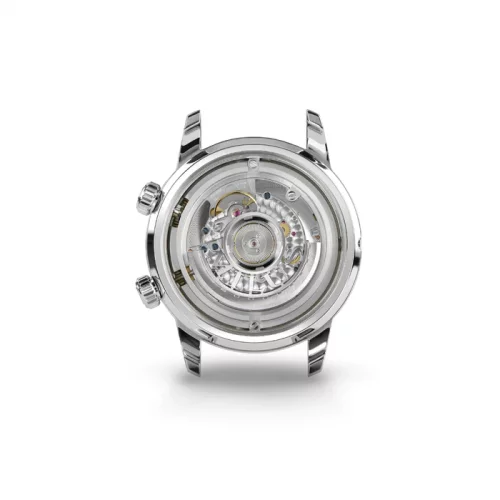 Montre Milus Watches pour homme de couleur argent avec bracelet en caoutchouc Archimèdes by Milus Deep Blue 41MM Automatic