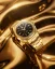 Zlaté pánske hodinky Nivada Grenchen s ocelovým opaskom F77 MARK II GOLD 68028A77 38MM Automatic