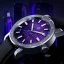 Strieborné pánske hodinky Henryarcher Watches s gumovým pásikom Nordlys - Meteorite Neon Astra 42MM Automatic