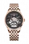 Złoty zegarek męski Agelocer Watches z paskiem stalowym Schwarzwald II Series Gold / Black 41MM Automatic