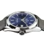 Zilveren herenhorloge van Milus Watches met leren band Snow Star Ice Blue 39MM Automatic