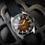 Zilverkleurig herenhorloge van Circula Watches met een rubberen band AquaSport II - Brown 40MM Automatic