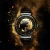 Men's black CIGA Design watch with steel strap U Blue Planet - Gilding Version 46MM Automatic