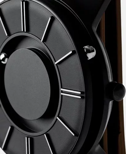 Čierne pánske hodinky Eone s koženým opaskom Bradley Apex Leather Tan - Black 40MM