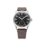Strieborné pánske hodinky Praesidus s koženým opaskom DD-45 Factory Fresh Brown 38MM Automatic