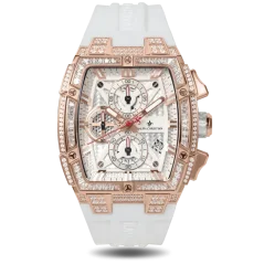 Men's gold Ralph Christian watch with a rubber band The Polaris Chrono Ice - Frosted Glacier 42,5MM