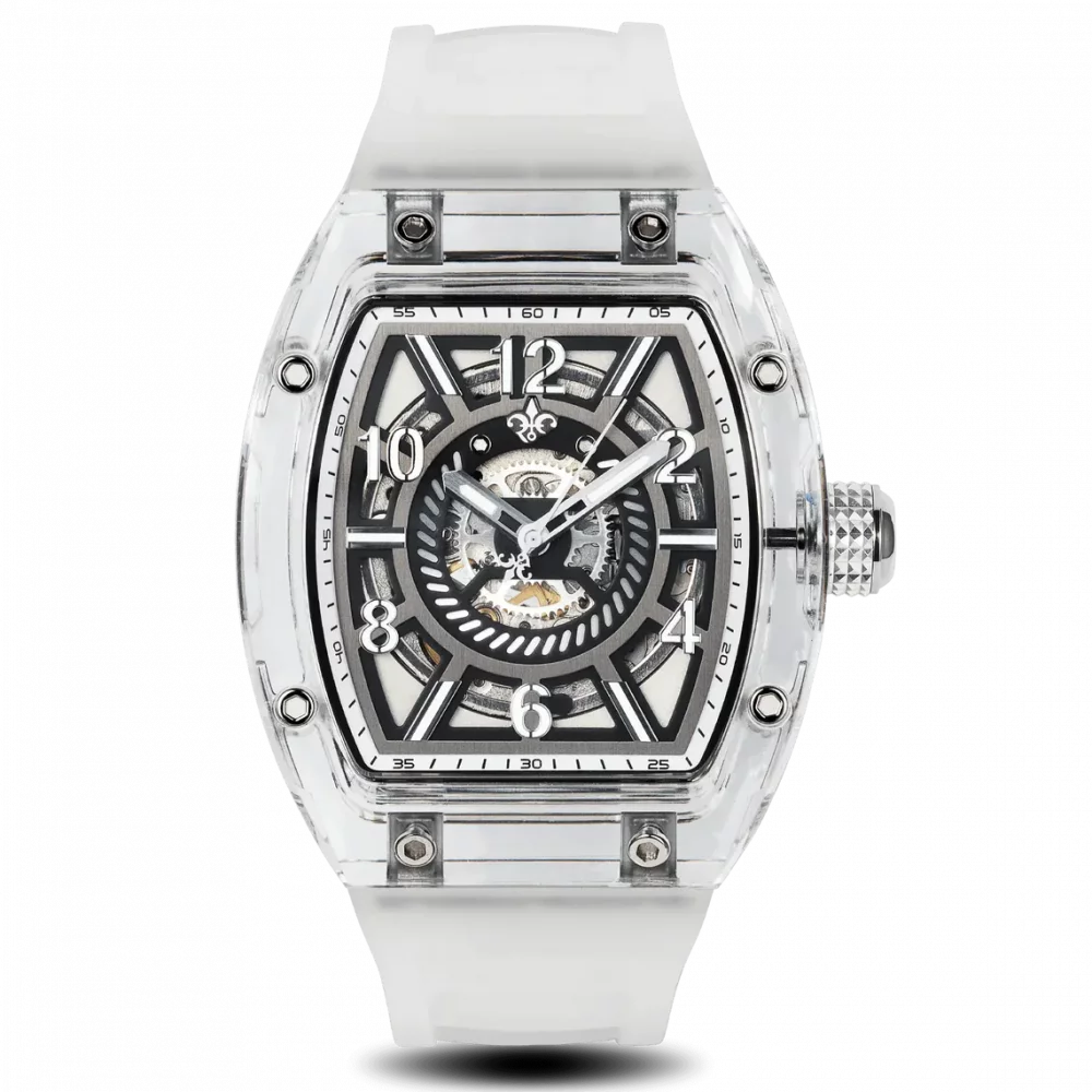 Christian　オリエント Men's silver Ralph Christian watch with a rubber band The