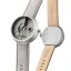 Men's silver 22Designstudio Watches watch with leather strap 4D Concrete Grey 44MM