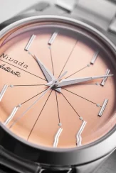 Relógio Nivada Grenchen bracelete de prata com pele para homem Antarctic Spider 32050A15 38MM Automatic