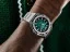 Men's silver Bomberg Watch with steel strap EDGE GREEN 43MM Automatic