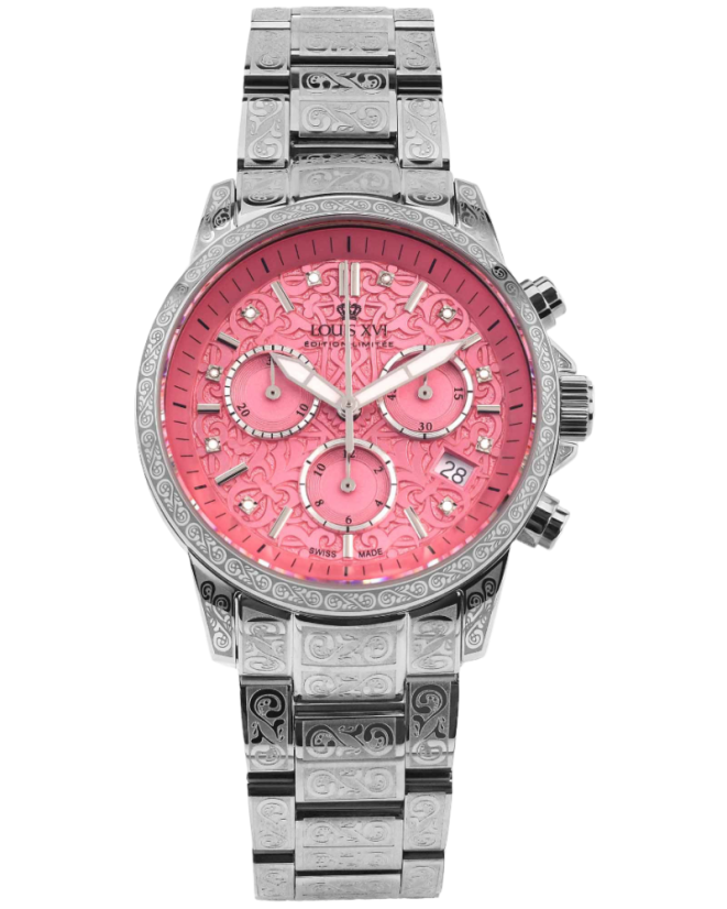 Women's silver Louis XVI watch with steel strap Palais Royale Woman With Diamond 6022 - Silver 38MM
